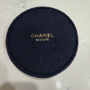 Chanel Beauté cosmetic pouch navy blue